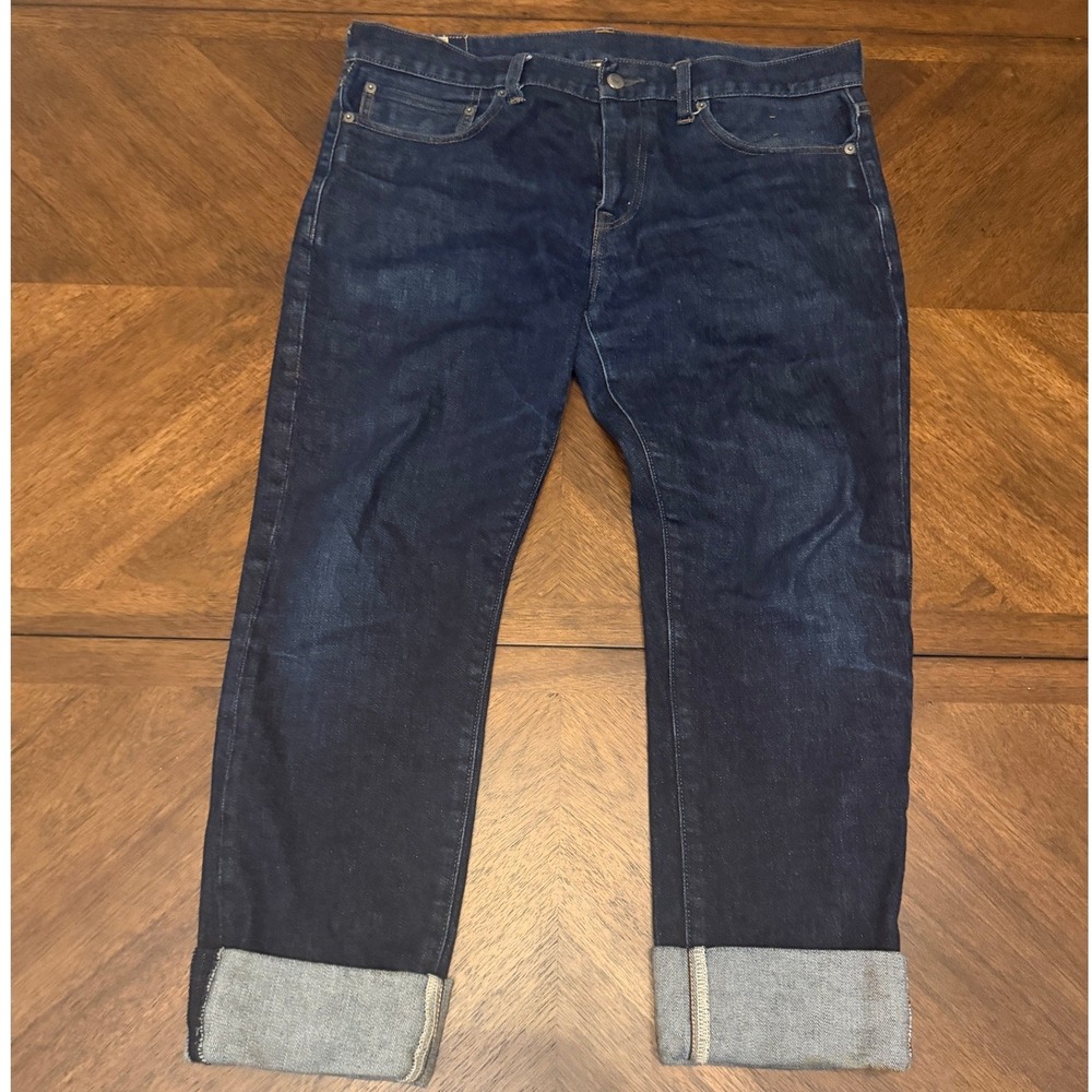 J.Crew 484 Slim Fit Jeans Mens 34x32 Dark Indigo Blue Denim Pants